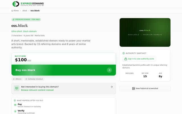 Screenshot of oss.black