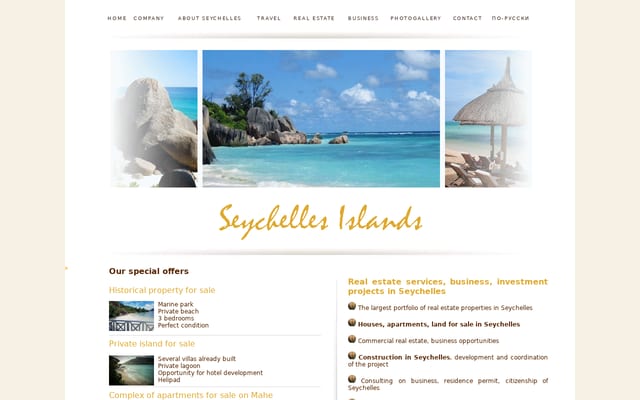 Screenshot of seychelles-estate.com