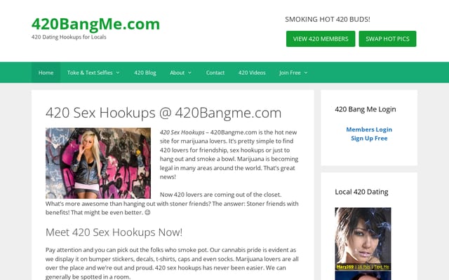 Screenshot of 420bangme.com