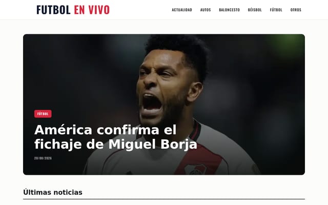 Screenshot of futbolenvivo.com.co