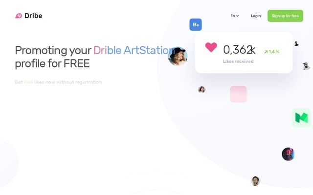 Screenshot of dribe.org