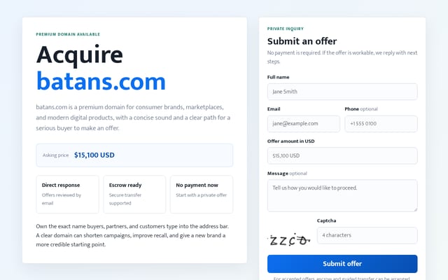 Screenshot of batans.com