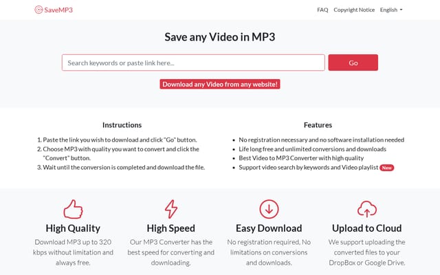 Screenshot of savemp3.app