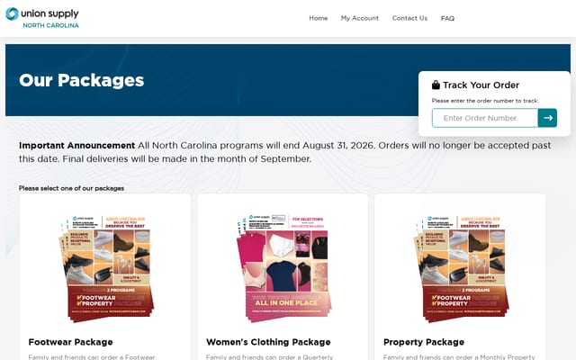 Screenshot of ncinmatepackage.com