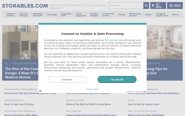 Screenshot of storables.com