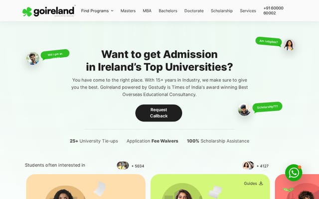 Screenshot of goireland.in