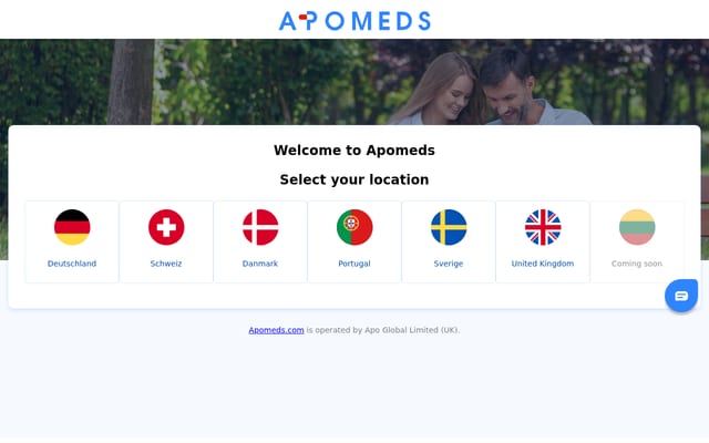 Screenshot of apomeds.com