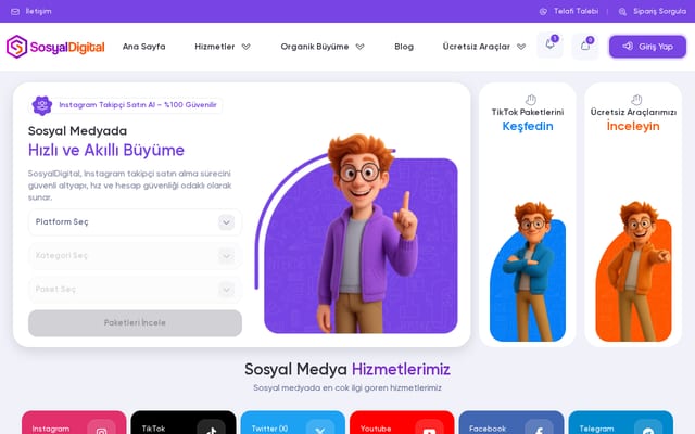 Screenshot of sosyaldigital.com