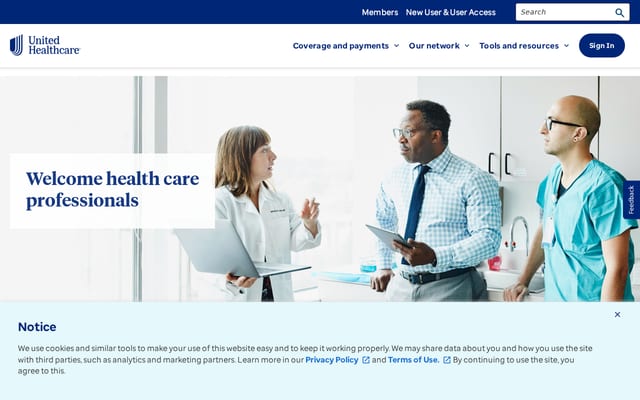 Screenshot of uhcprovider.com