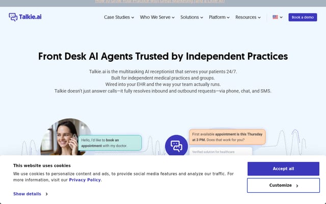 Screenshot of talkie.ai
