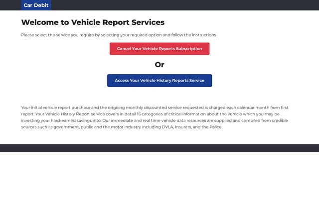 Screenshot of cardebit.co.uk