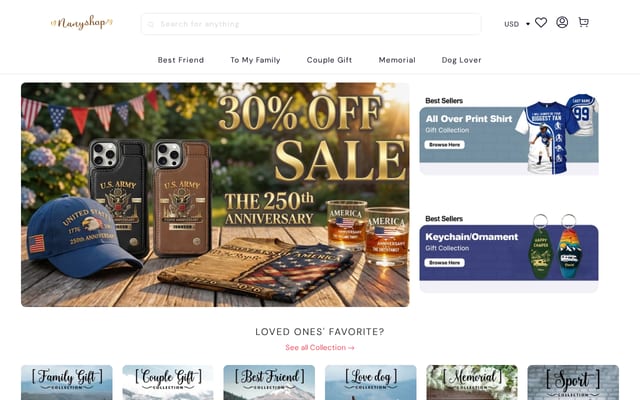 Screenshot of nanyshop.com
