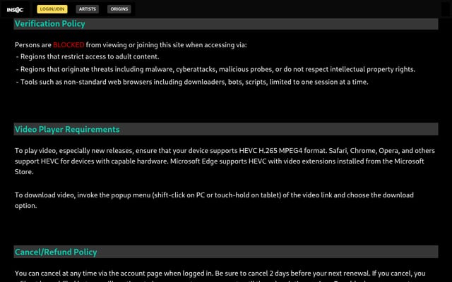 Screenshot of infernalrestraints.com