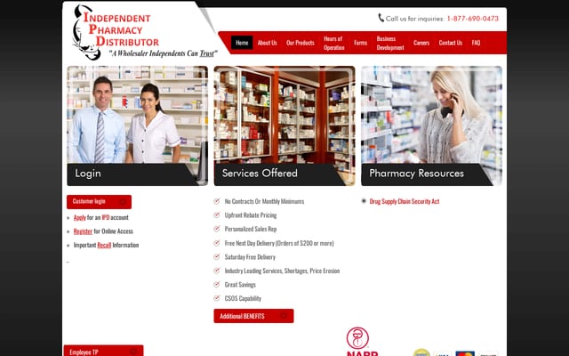 Screenshot of ipdpharma.com