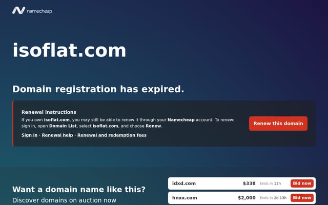 Screenshot of isoflat.com