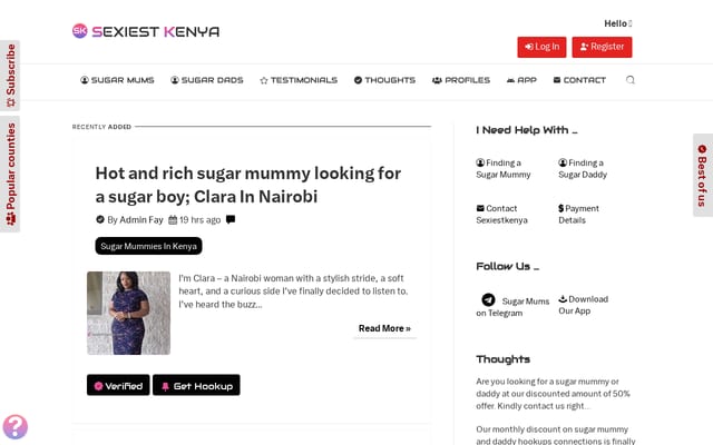 Screenshot of sexiestkenya.com