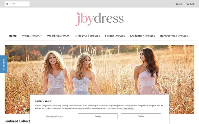 Screenshot of jbydress.com
