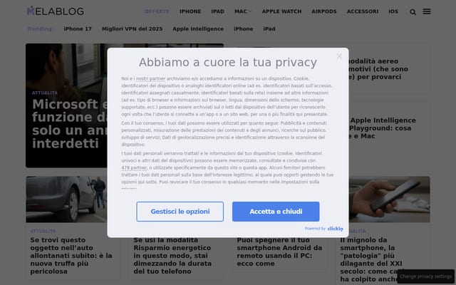 Screenshot of melablog.it