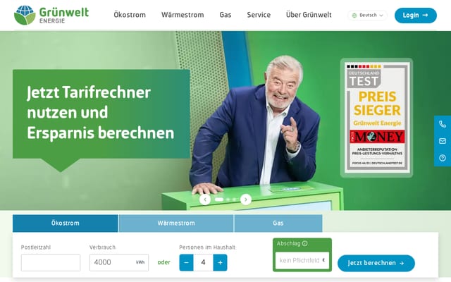 Screenshot of gruenwelt.de