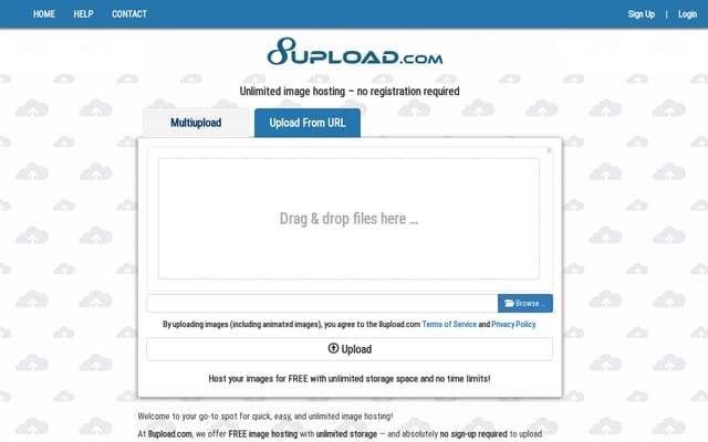 Screenshot of 8upload.com