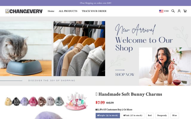 Screenshot of changevery.com
