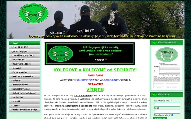 Screenshot of securios.cz