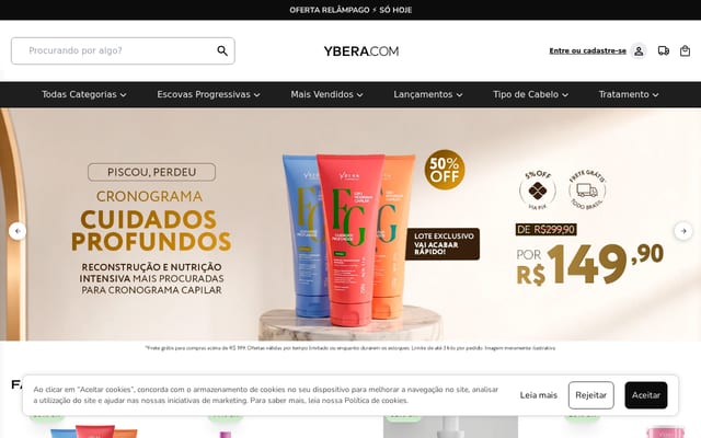 Screenshot of ybera.com