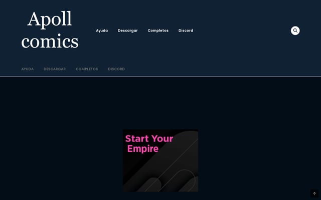 Screenshot of apollcomics.com