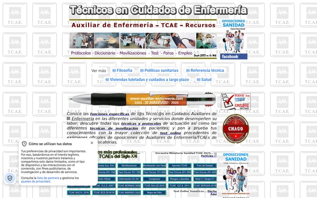 Screenshot of auxiliar-enfermeria.com