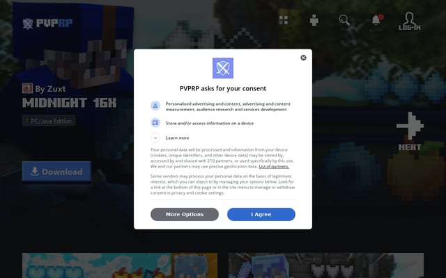 Screenshot of pvprp.com