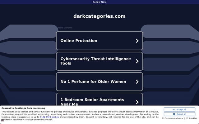 Screenshot of darkcategories.com
