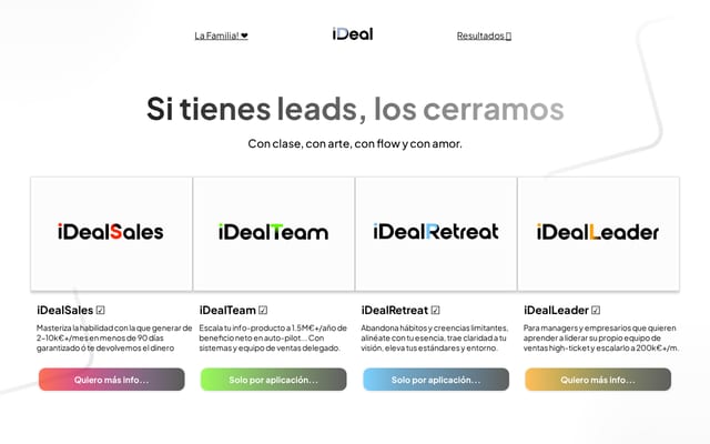 Screenshot of ideal-sales.io