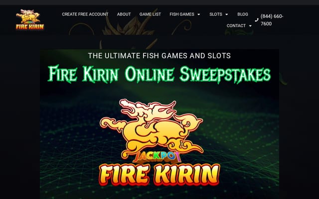 Screenshot of firekirin.com