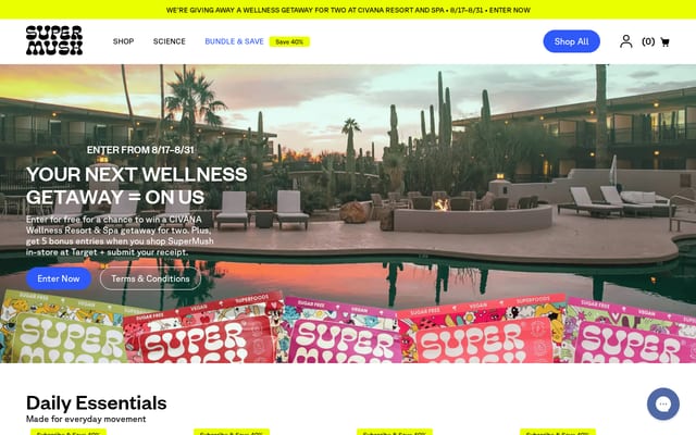 Screenshot of supermush.com