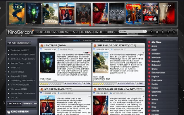Screenshot of kinoger.to