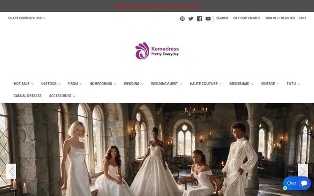 Screenshot of kemedress.com