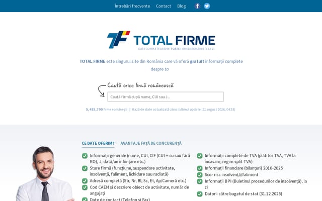 Screenshot of totalfirme.ro