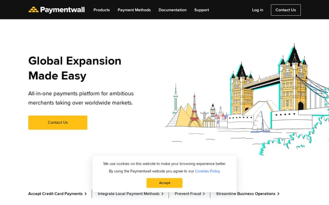 Screenshot of paymentwall.com