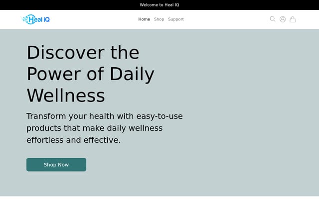 Screenshot of myhealiq.com