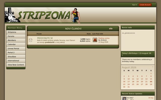 Screenshot of stripzona.com