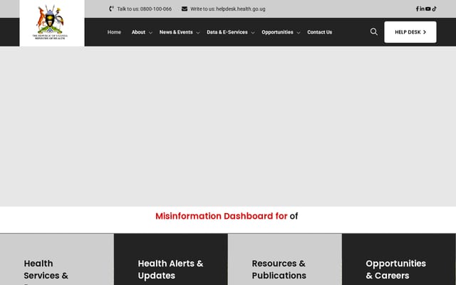 Screenshot of health.go.ug