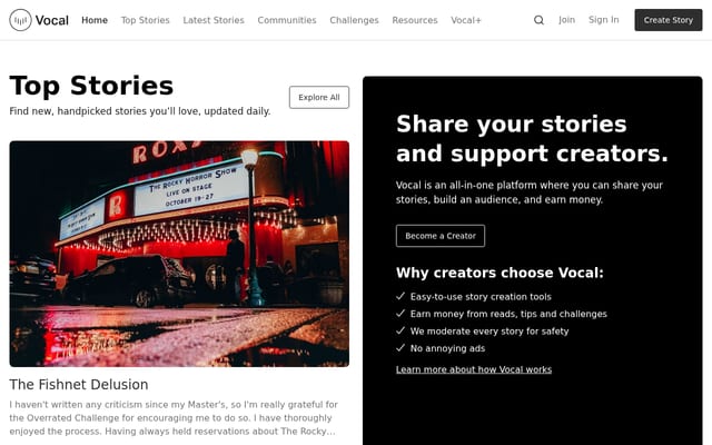 Screenshot of vocal.media