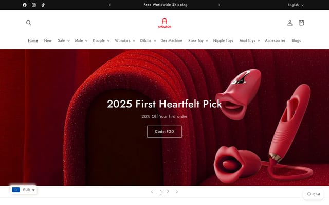 Screenshot of amouron.com
