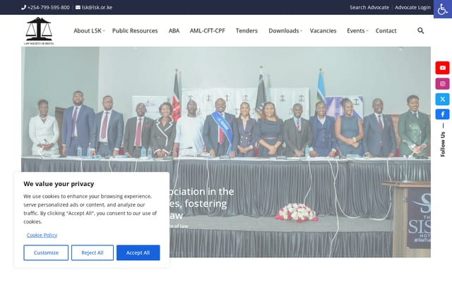 Screenshot of lsk.or.ke