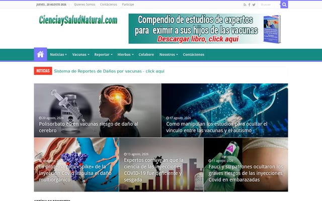 Screenshot of cienciaysaludnatural.com