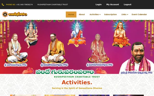 Screenshot of rushipeetham.org