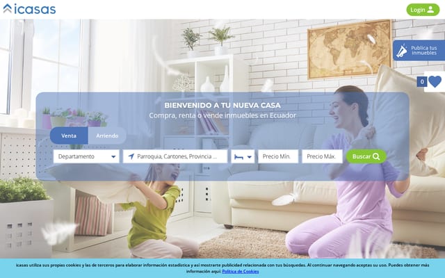 Screenshot of icasas.ec