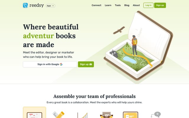 Screenshot of reedsy.com