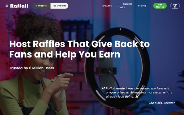 Screenshot of raffall.com