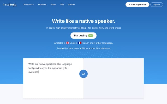 Screenshot of instatext.io